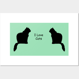 Double Cat Love Posters and Art